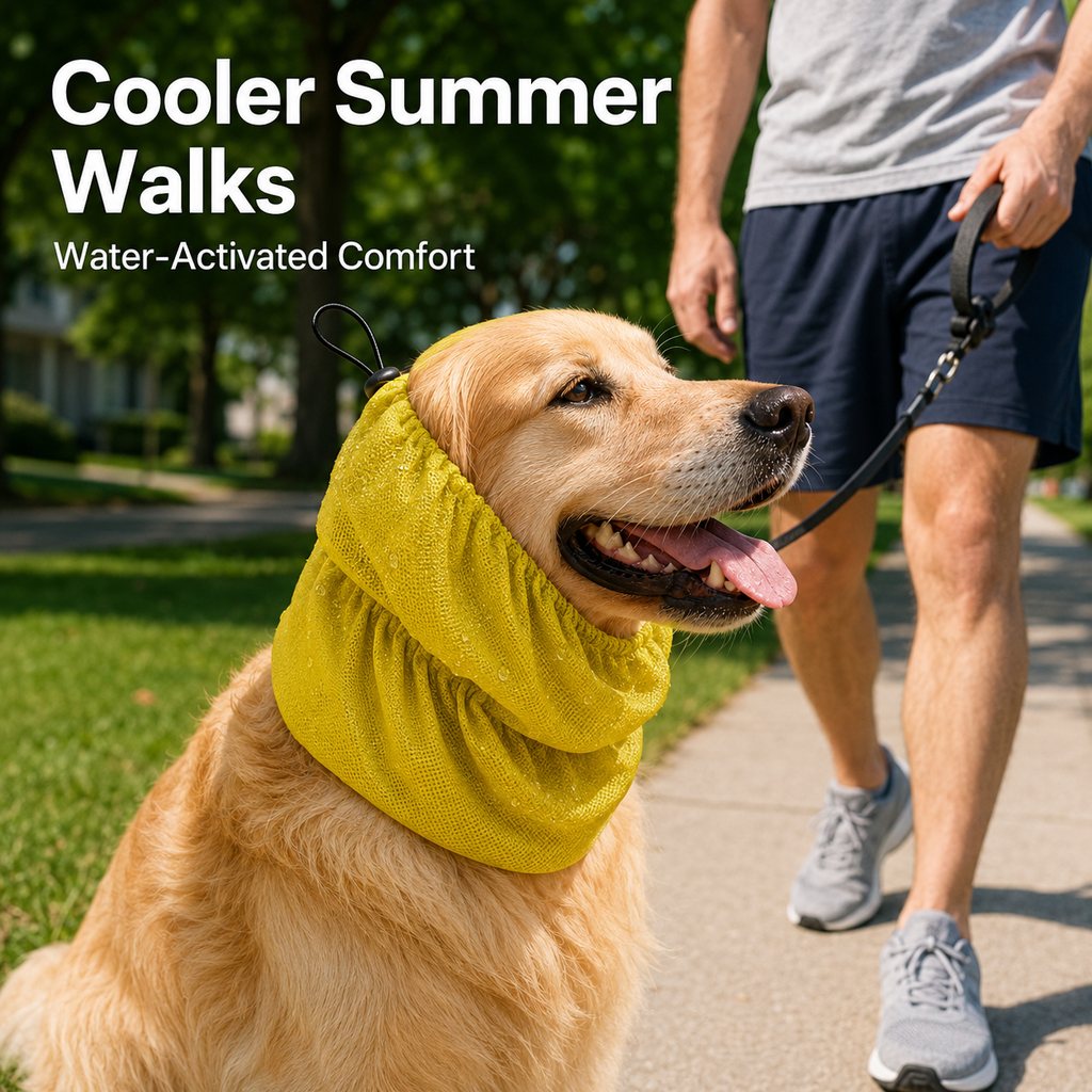 Water-Activated Breathable Mesh Dog Cooling Snood