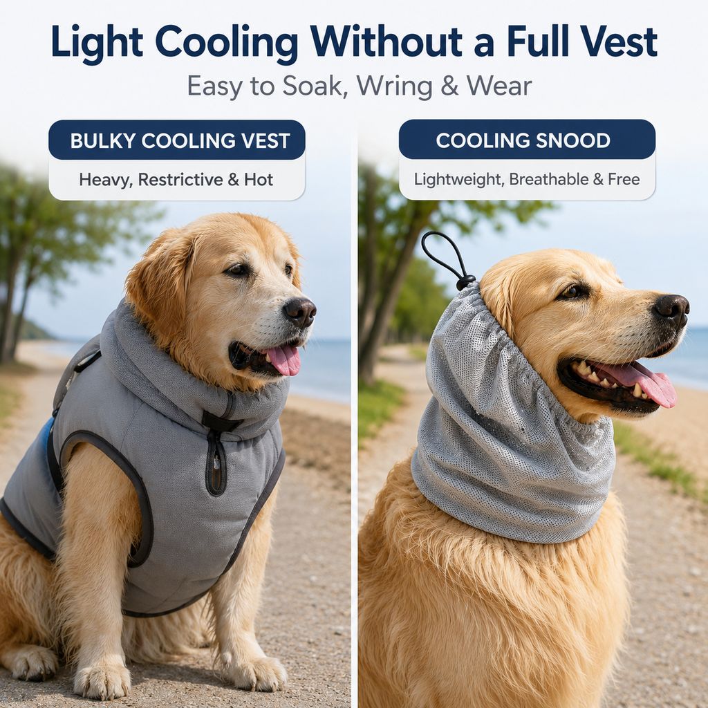 Water-Activated Breathable Mesh Dog Cooling Snood