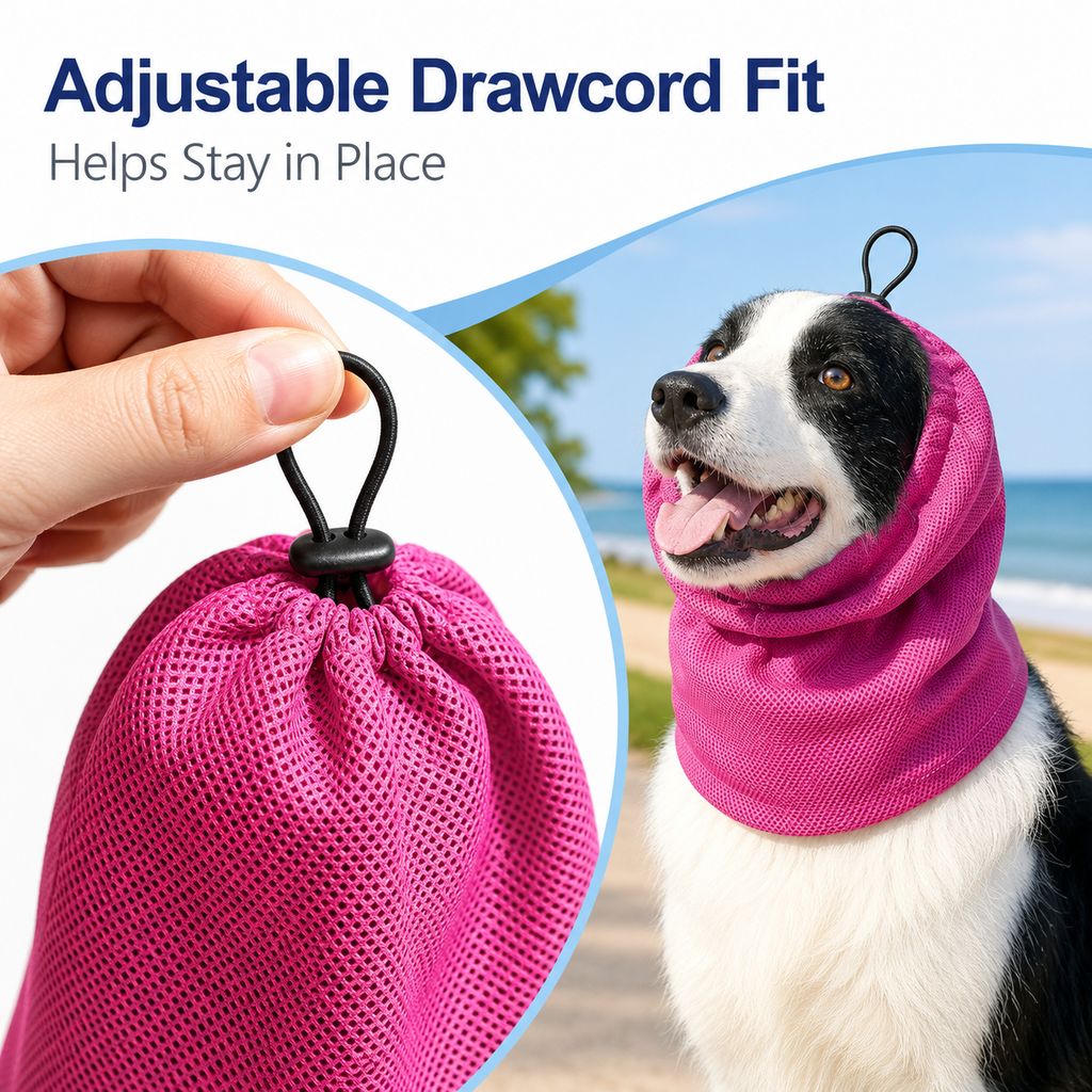 Water-Activated Breathable Mesh Dog Cooling Snood