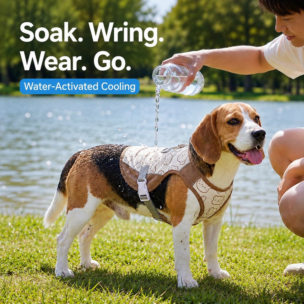 Water-Activated Cooling & Breathable Mesh Dog Vest