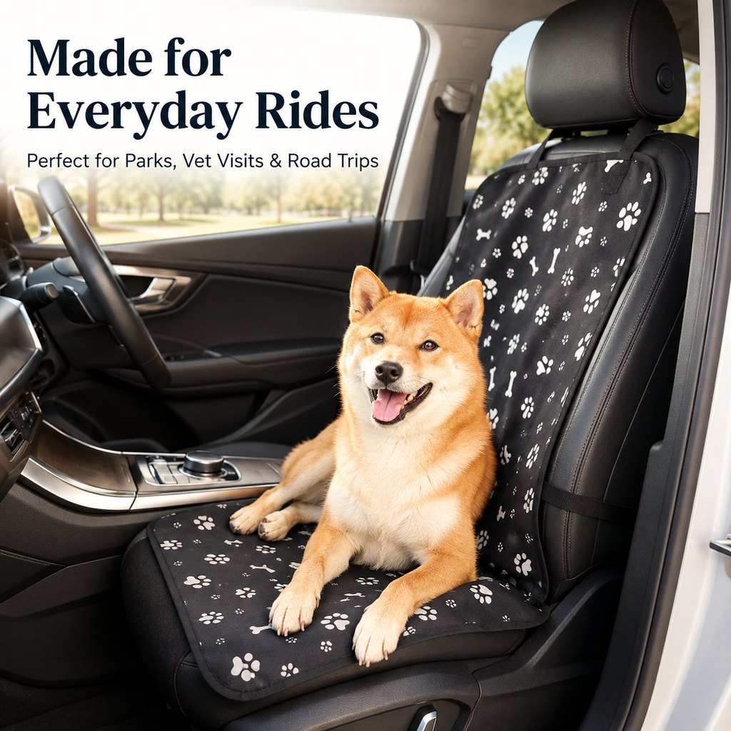 Water-Resistant Oxford Anti-Slip Front Seat Pet Cover (Universal Fit)