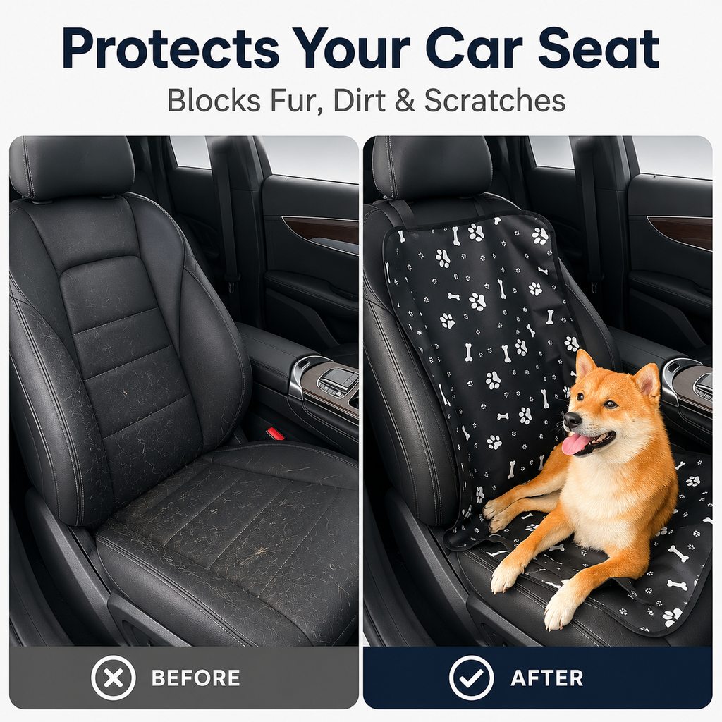 Water-Resistant Oxford Anti-Slip Front Seat Pet Cover (Universal Fit)