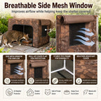 Water-Resistant Oxford PVC Frame Cat Feeding Shelter