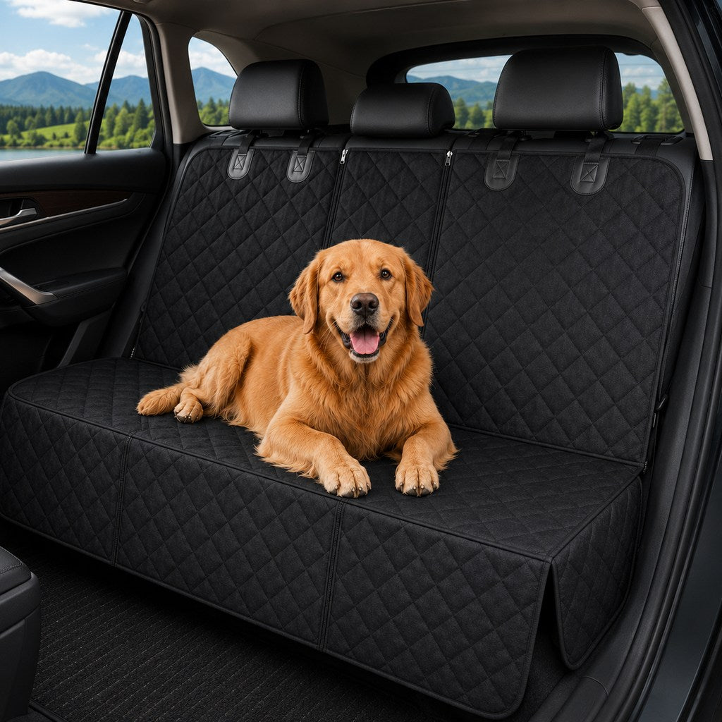 Waterproof Quilted Non-Slip Rear Bench Pet Car Seat Cover