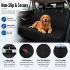 Waterproof Quilted Non-Slip Rear Bench Pet Car Seat Cover
