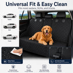 Waterproof Quilted Non-Slip Rear Bench Pet Car Seat Cover