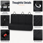 Waterproof Quilted Non-Slip Rear Bench Pet Car Seat Cover