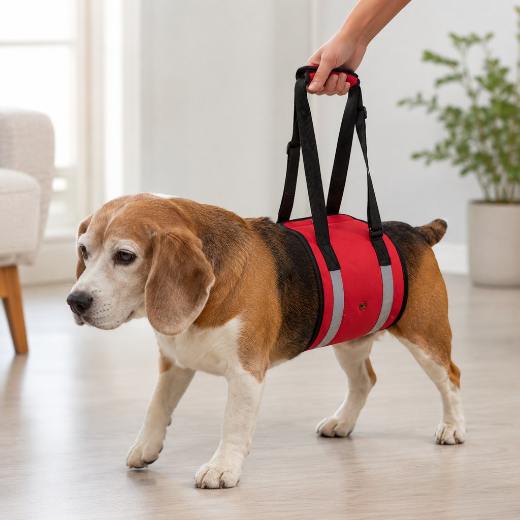 Wide EVA-Cushioned Belly Support Dog Lift Sling (Adjustable Straps)