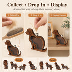 Wooden Pet Fur Keepsake Box (Acrylic Window, Heart-Shaped Top)