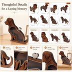 Wooden Pet Fur Keepsake Box (Acrylic Window, Heart-Shaped Top)