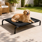 DogBedHouse Elevated Breathable Mesh & Canopy Shade Dog Bed