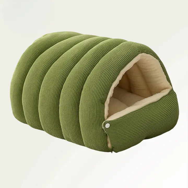 Cuddle Cave for Cats and Dogs – Soft Plush Lined Pet Bed