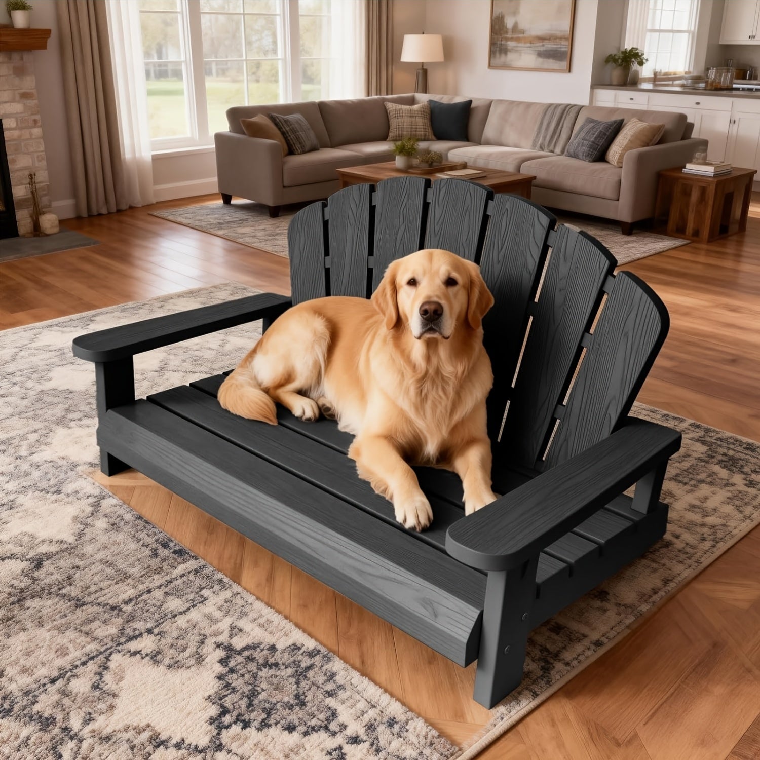 Spacious Resin Dog Bed Suitable for Both Indoor And Outdoor Use, Easy to Maintain As It Doesn'T Conceal Dirt, Sturdy And Stable Without Risk of Collapsing, Slip-Resistant And Durable, Designed for Large Dogs