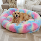 DogBedHouse Orthopedic & Washable Faux Fur Human Dog Bed (Detachable Cover)
