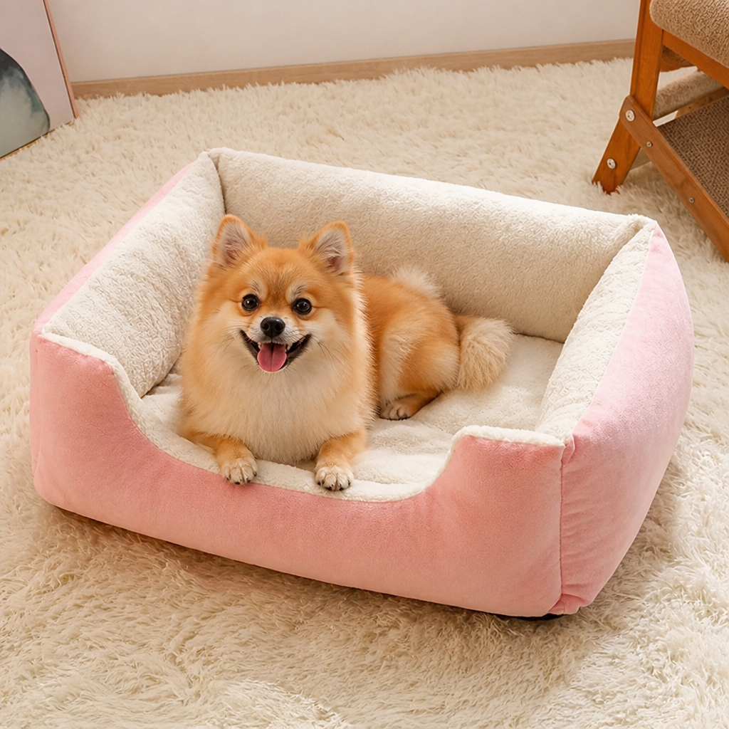 DogBedHouse Plush Mattress-Style & Easy-Clean Polyester Pet Bed (Indoor/Outdoor)
