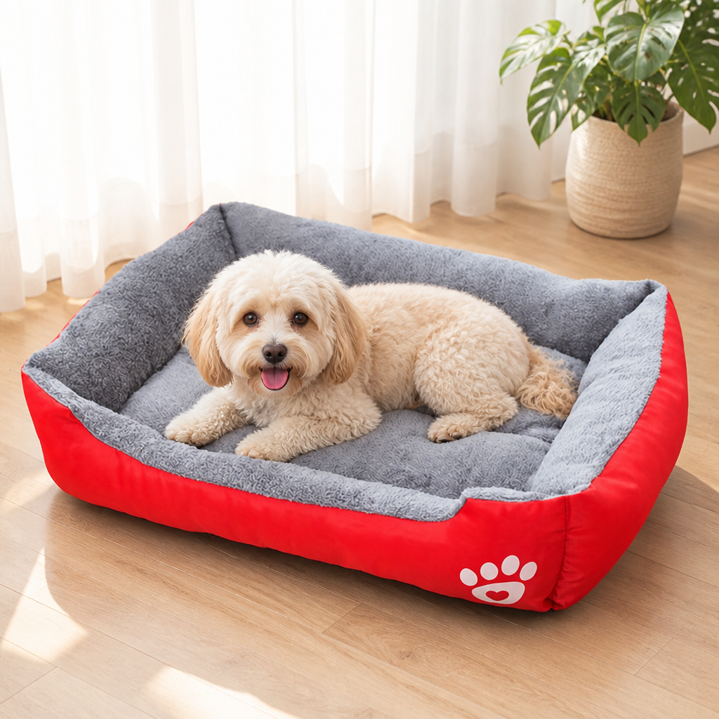 DogBedHouse Cozy Plush & Washable Dog Bed