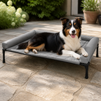 DogBedHouse Elevated Cooling Mesh Dog Bed (Removable Pillow-Top)