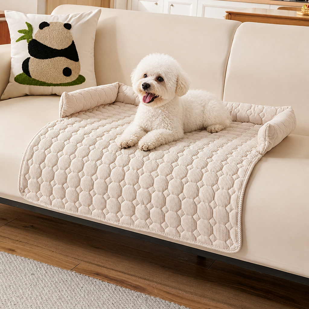 DogBedHouse Non-Slip & Scratch-Resistant Plush Pet Mat