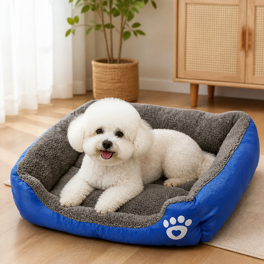 DogBedHouse Warm Plush & Washable Dog Bed