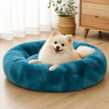 DogBedHouse Plush Long-Pile Tie-Dye Round Dog Bed