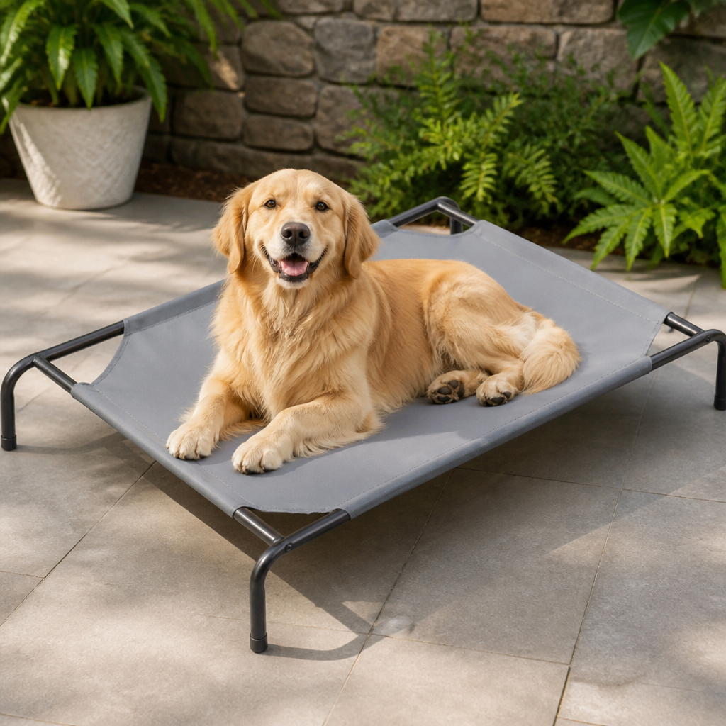 DogBedHouse Cooling Breathable Mesh Elevated Dog Bed