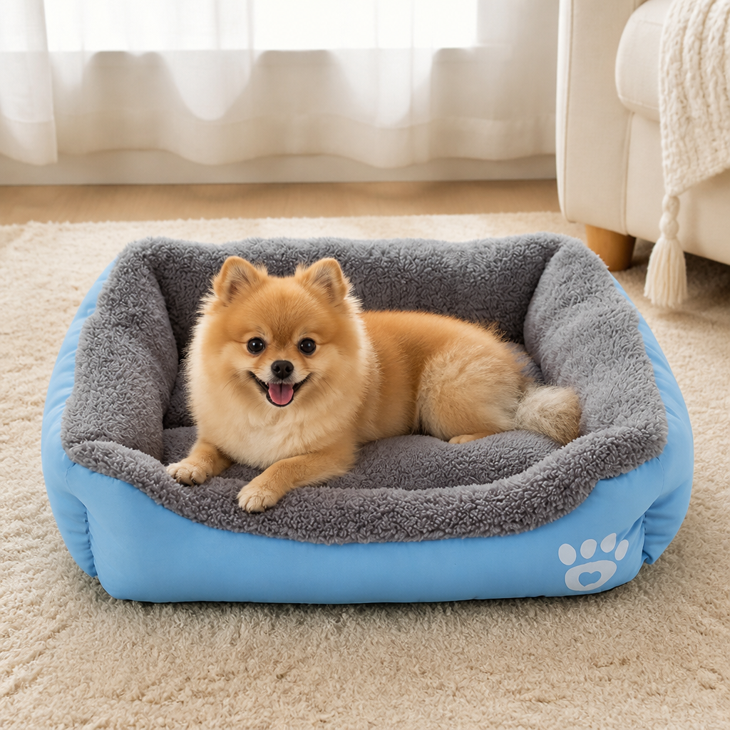 DogBedHouse Warm Plush & Washable Dog Bed