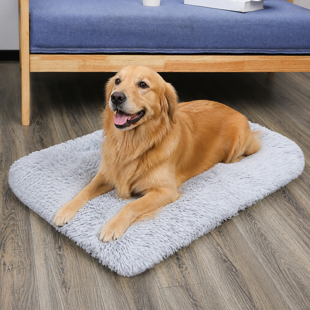 DogBedHouse Thick Fleece Lined & Washable Pet Mat (Removable Cover)