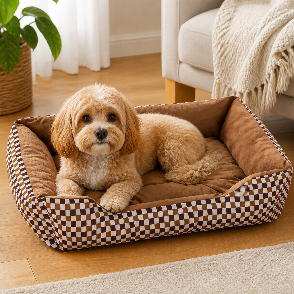 DogBedHouse Plush Polyester Dog Bed (Multiple Sizes)