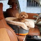 DogBedHouse Polyester Armrest Nest & Organizer Pet Car Seat (Center Console Fit)