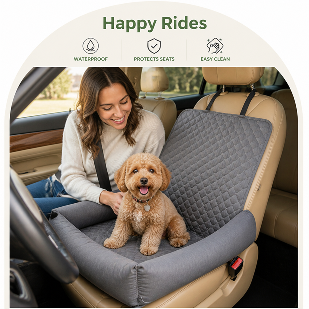 DogBedHouse Waterproof Quilted & Easy-Clean Car Seat Cover