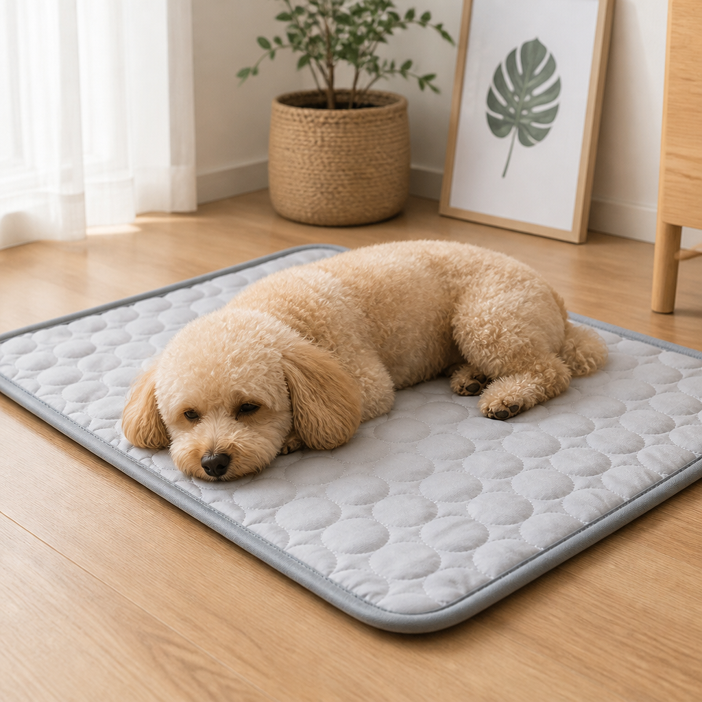 DogBedHouse Breathable Polyester Cooling Mat (Washable Cover)