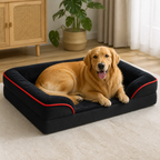 DogBedHouse Orthopedic Egg-Crate Foam & Non-Slip Dog Bed (Removable Washable Cover)