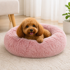 DogBedHouse Calming Plush Donut Dog Bed