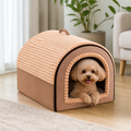 DogBedHouse All-Season Foldable Washable Dog Cave Bed (Non-Slip Base)