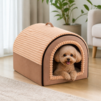 DogBedHouse All-Season Foldable Washable Dog Cave Bed (Non-Slip Base)