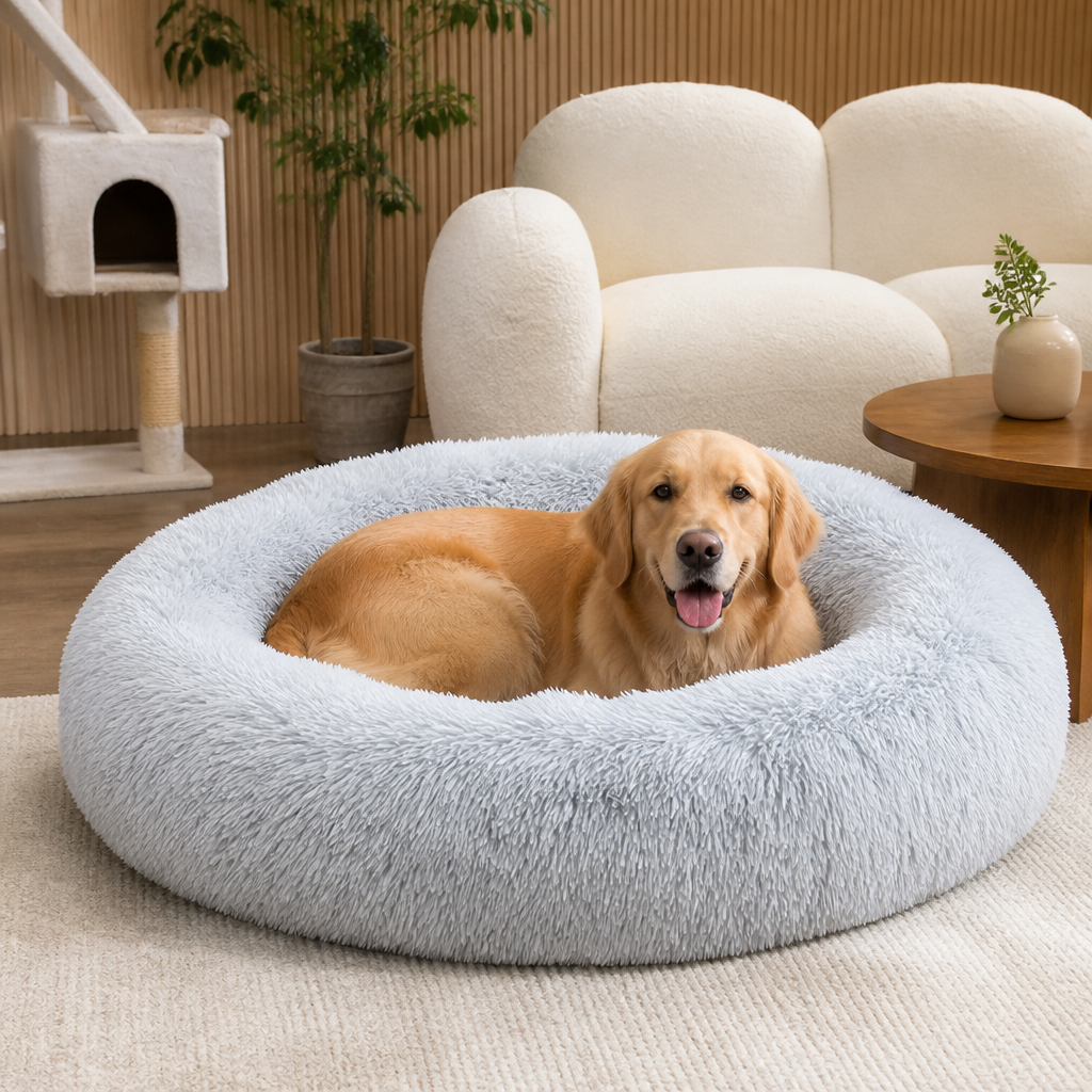 DogBedHouse Plush Donut Bolster Bed