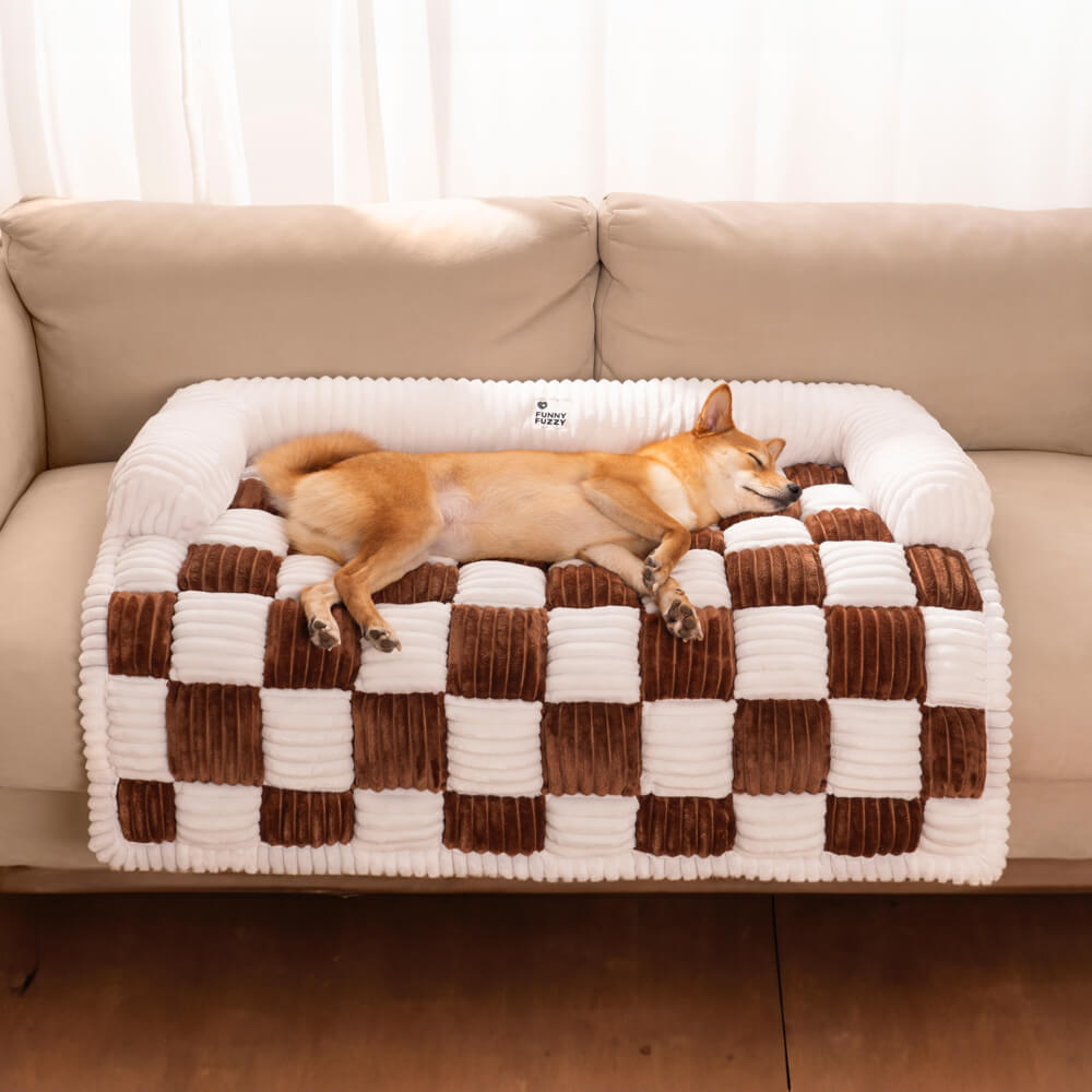 Cozy Check Cuddle Couch Bed