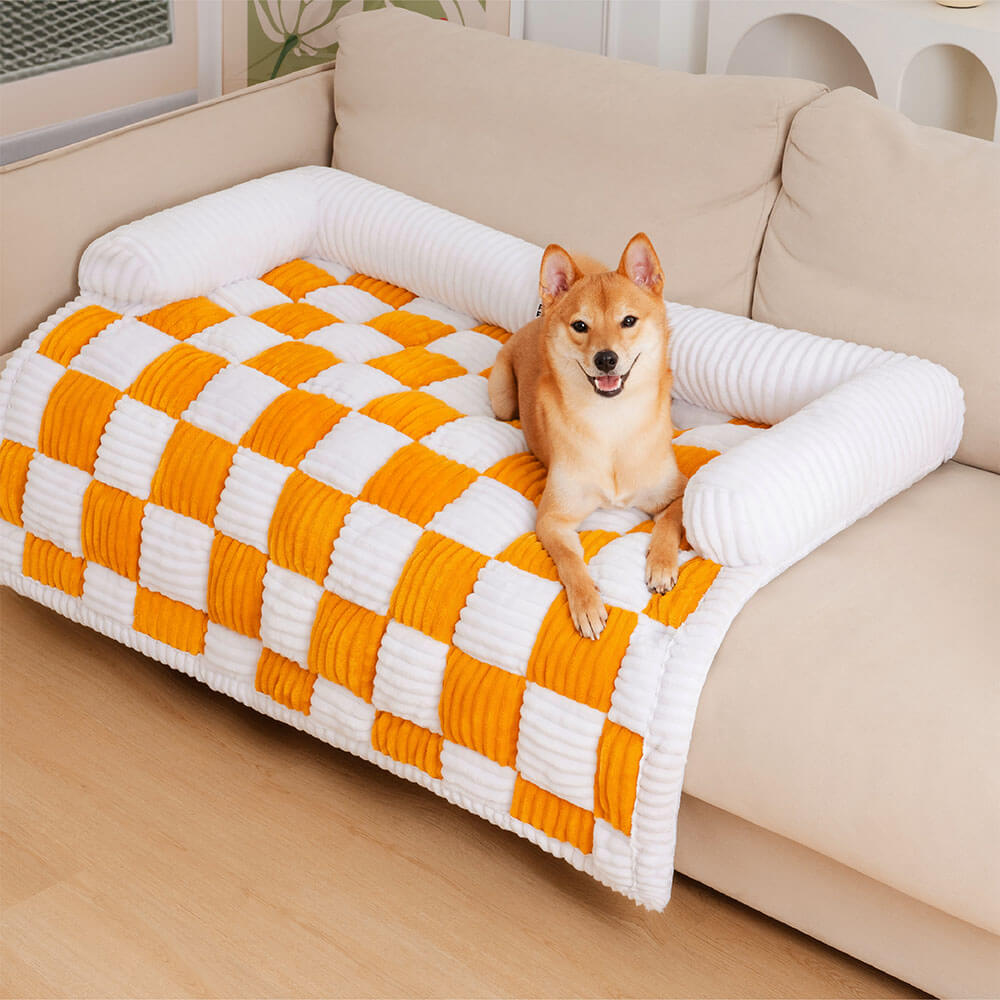 Cozy Check Cuddle Couch Bed