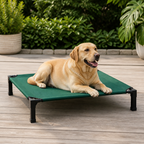 DogBedHouse Elevated Aluminum Outdoor Dog Bed (Removable Canopy)