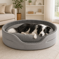 DogBedHouse Thickened Orthopedic & Breathable Plush Dog Bed (Removable Cover)