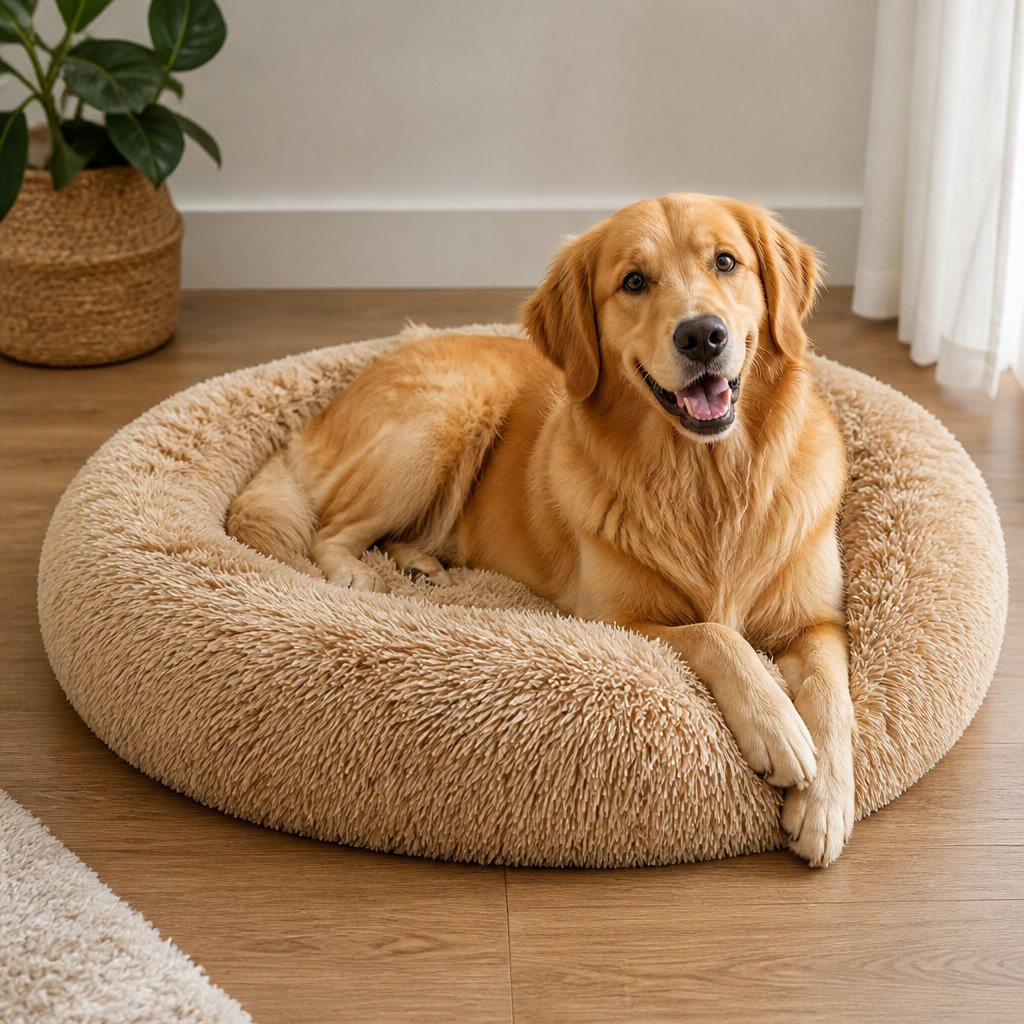 DogBedHouse Plush Donut Bolster Bed