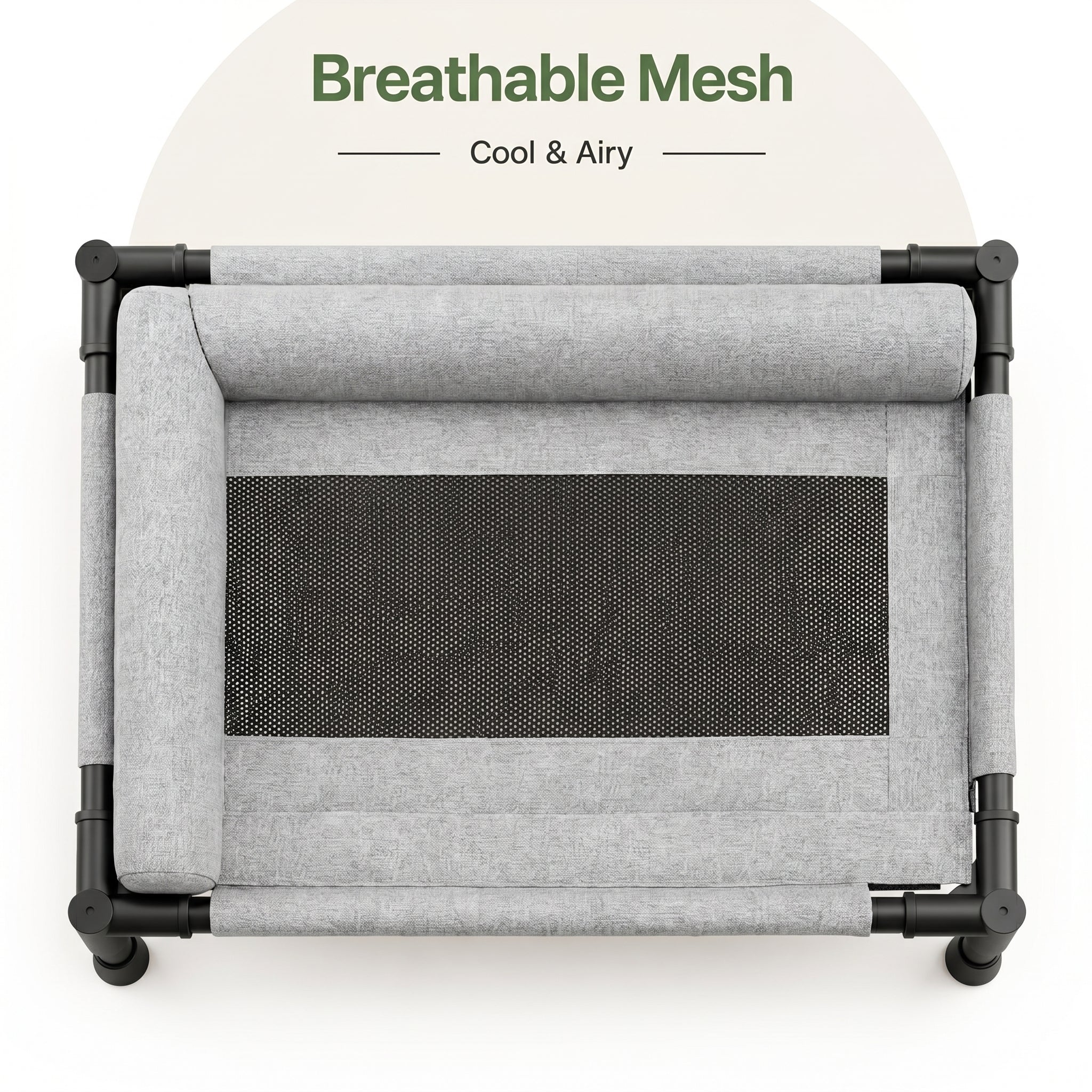DogBedHouse Raised Breathable Mesh Dog Bed (Removable Washable Pillow)