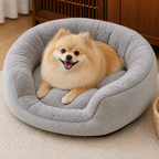 DogBedHouse Plush Faux Fur Bolster Bed
