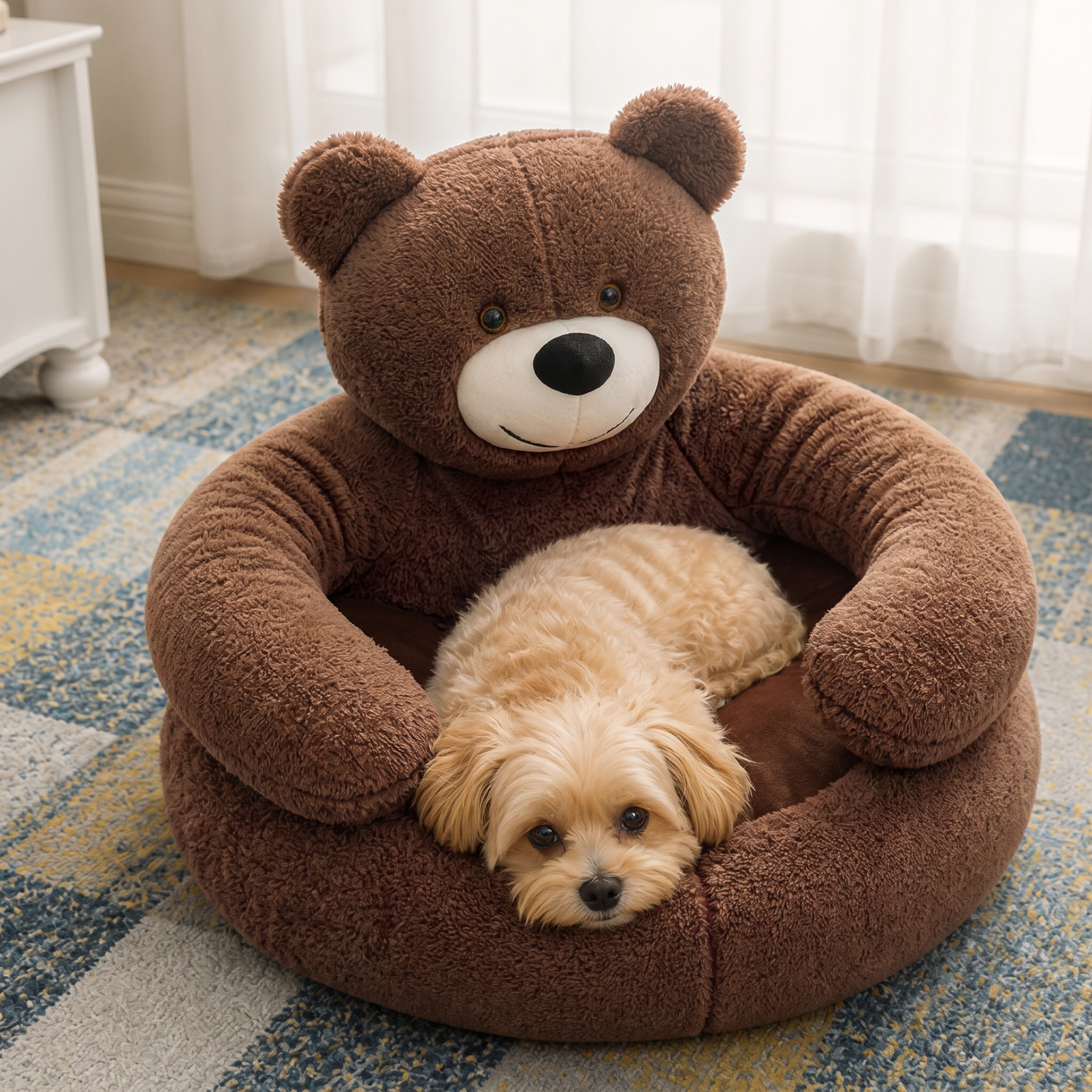 DogBedHouse Donut Plush & Washable Dog Sofa Bed