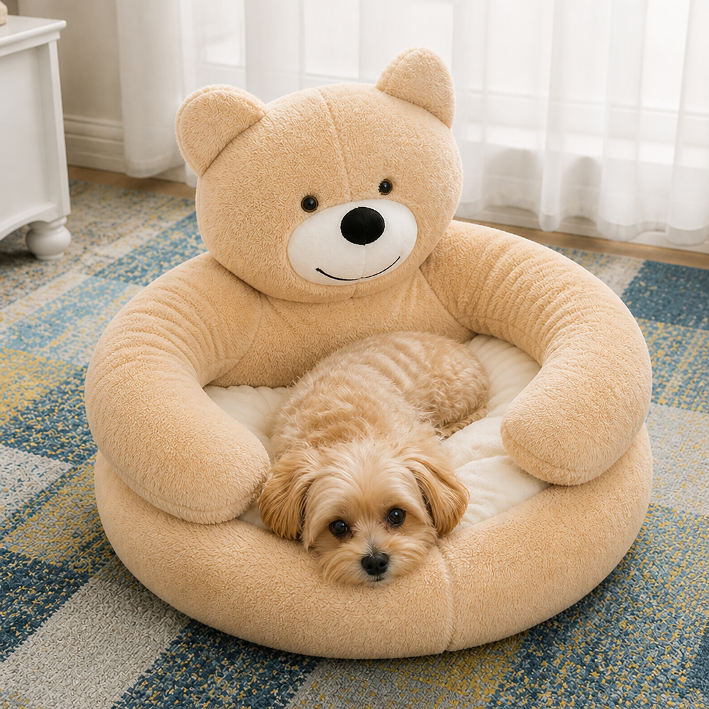 DogBedHouse Donut Plush & Washable Dog Sofa Bed