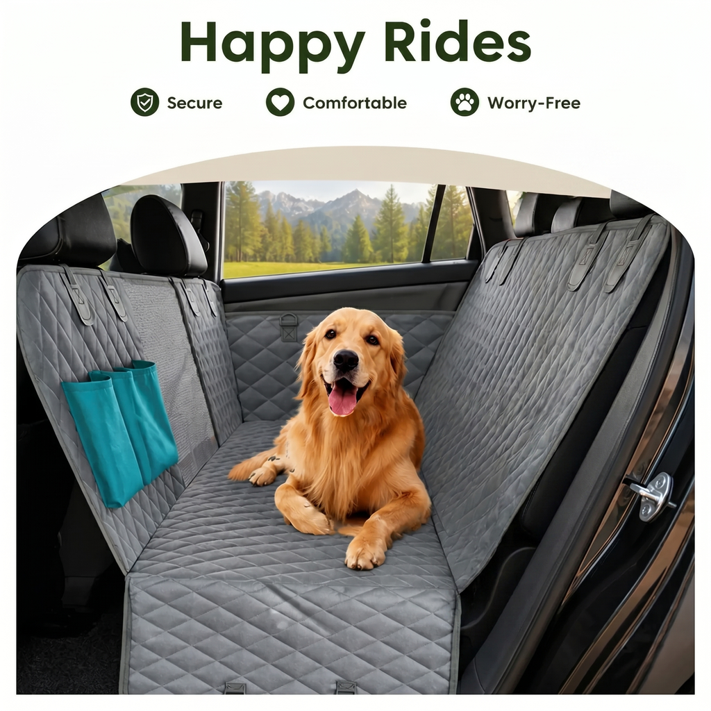 DogBedHouse Waterproof Convertible Hammock Car Seat Cover (Mesh Window)