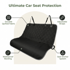 DogBedHouse Waterproof & Scratch-Resistant Padded Oxford Back Seat Hammock (Universal Fit)
