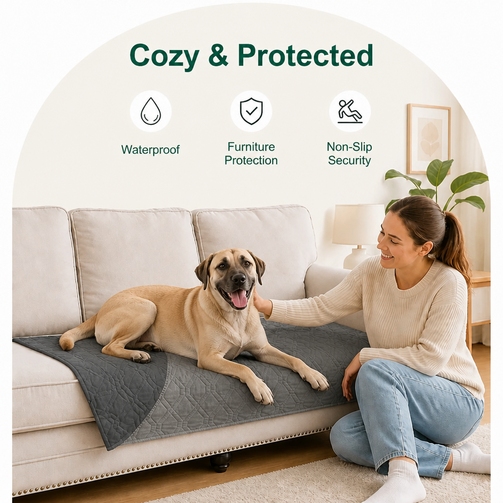 DogBedHouse Quilted Waterproof & Non-Slip Bed Protector
