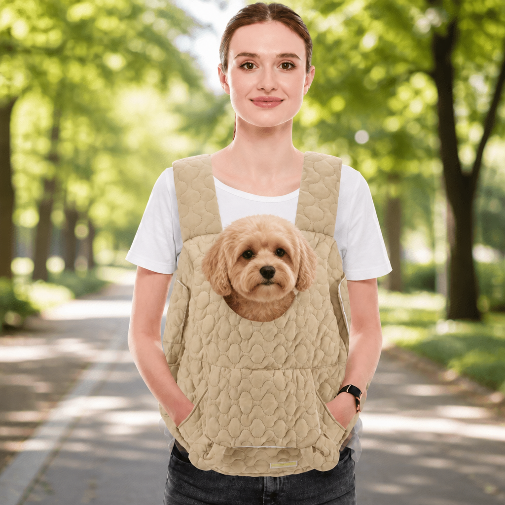 DogBedHouse Waterproof & Windproof Hands-Free Pet Carrier (Front Chest Backpack)