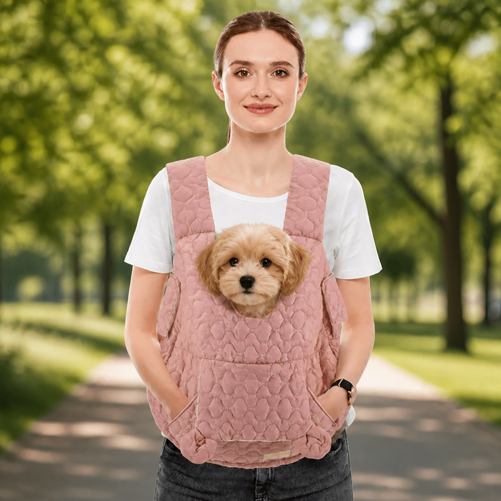 DogBedHouse Waterproof & Windproof Hands-Free Pet Carrier (Front Chest Backpack)